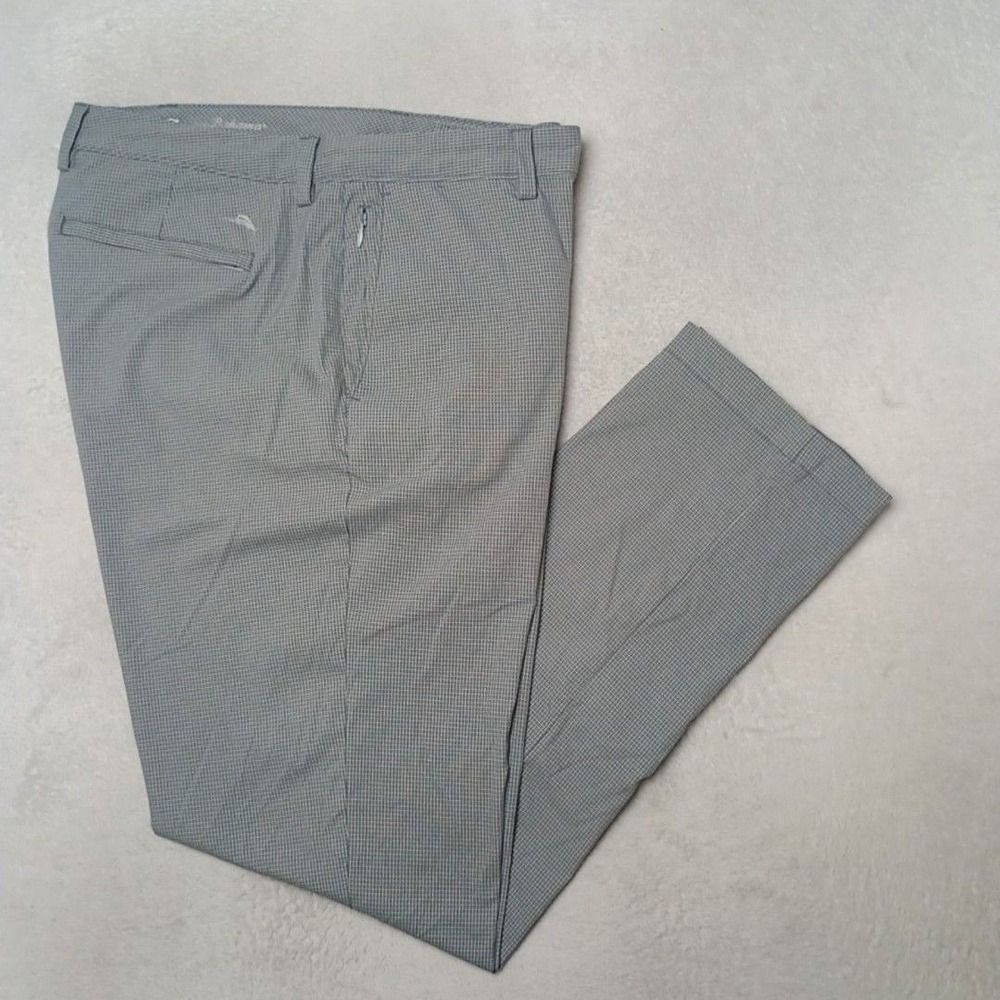 Tommy Bahama Pants Men 36x32 Gray Chino Slim Golf Performance Stretch Nylon Tech